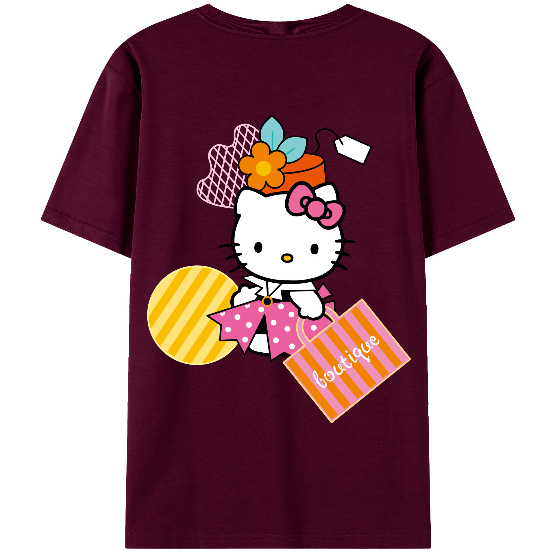 （画像用） Hello Kitty ハローキティ レディース半袖Tシャツ(バックプリント)
